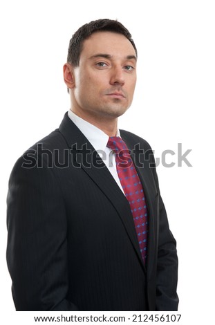 Portrait of confident Businessman isolated on white background