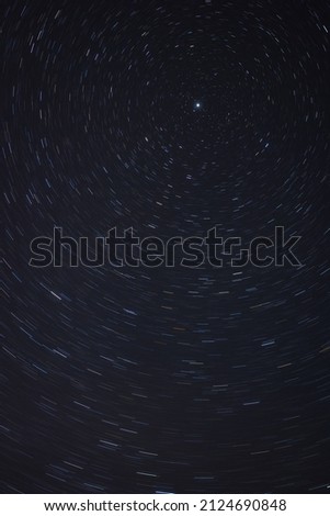 Star track in the night sky