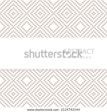 White luxury background with beads. Vector illustration.