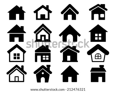 Houses icons set Royalty-Free Stock Photo #212476321