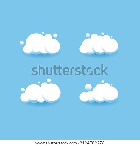 Cloud icon 3d cartoon vector illustration