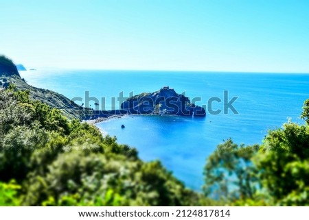island in the sea, photo as a background, digital image