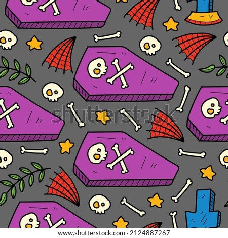 Halloween pattern designs illustration for clothing, wallpapers, backgrounds, posters, books, banners and more