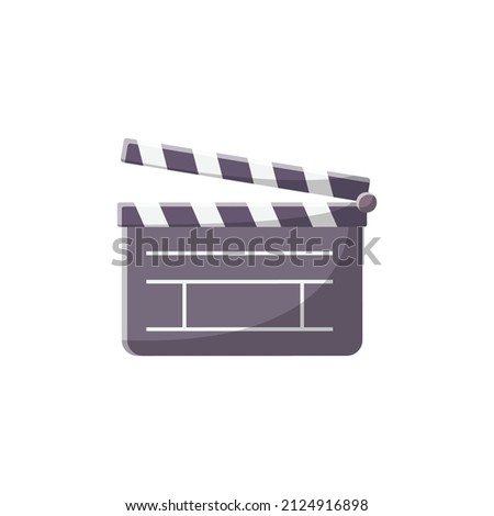 Clapperboard Flat Illustration. Clean Icon Design Element on Isolated White Background