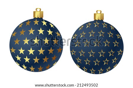A set of Vector Christmas ornaments/ Balls. Eps 10. Easy to Edit.