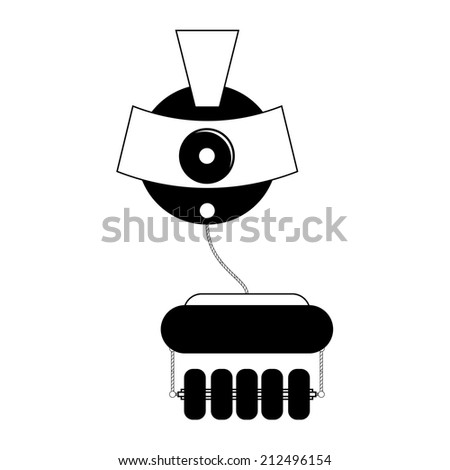 Vector Cartoon Cute Robot Isolated On Background