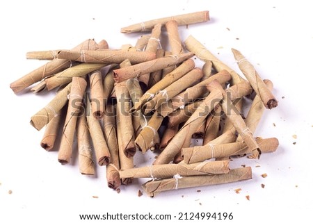 Bidi, you can say it as desi or Indian cigarette, made of dry leaves. smoking is injurious to health