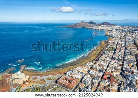 Panoramic view of Las Palmas, Gran Canaria, Canary Islands, Spain Royalty-Free Stock Photo #2125024949