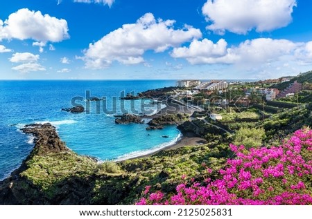 Landscape with Los Cancajos, La Palma, Canary island, Spain Royalty-Free Stock Photo #2125025831