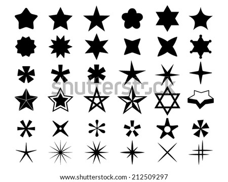 Star icons Royalty-Free Stock Photo #212509297