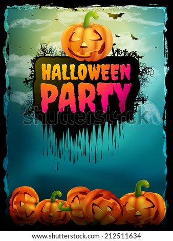Happy Halloween Party Poster. EPS 10 vector file included