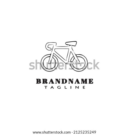 bike cartoon logo icon design template black modern isolated illustration creative