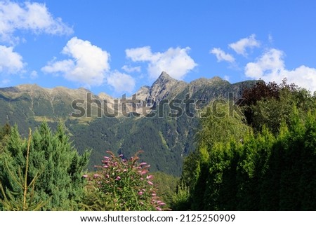 The view of Acherkogel mountain in Oetztal Alpne