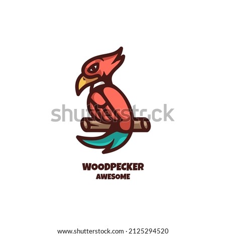 Illustration vector graphic of 
Woodpecker, good for logo design