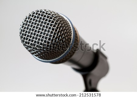 Sensitive condenser microphone recording instruments.gray,blue,