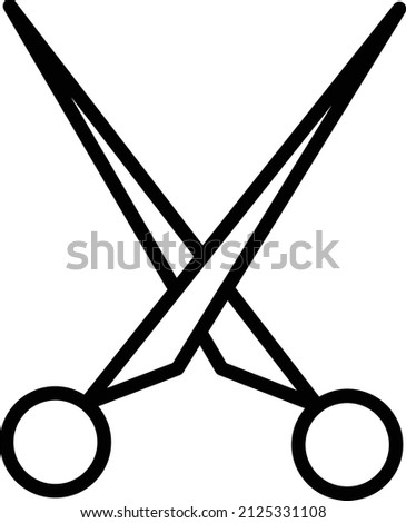 Scissors Folder Icon. Material Sign And Symbol. Simple Illustration For Web Design Element.