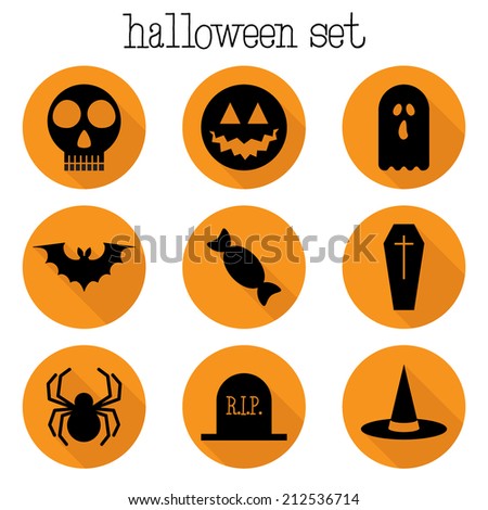 Halloween Icons Set - Vector EPS10