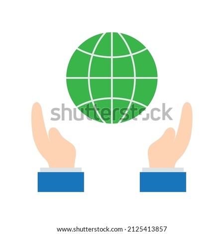 Save Planet icon vector image. Can also be used for Donations. Suitable for mobile apps, web apps and print media.