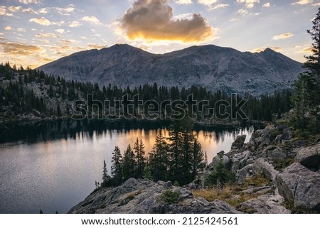 Evening landscape in the Holy Cross Wilderness, Colorado Royalty-Free Stock Photo #2125424561