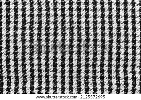 Woolen fabric in a black and white check - Pepita pattern.