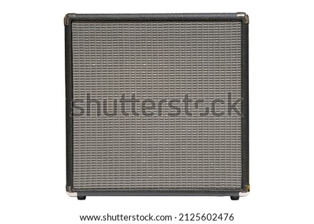 Electric guitar amplifier white background Royalty-Free Stock Photo #2125602476