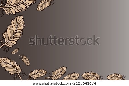 Feather vector background with copy space for text