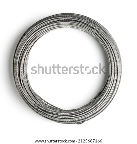 wire rope isolated on white background. object picture for graphic designer