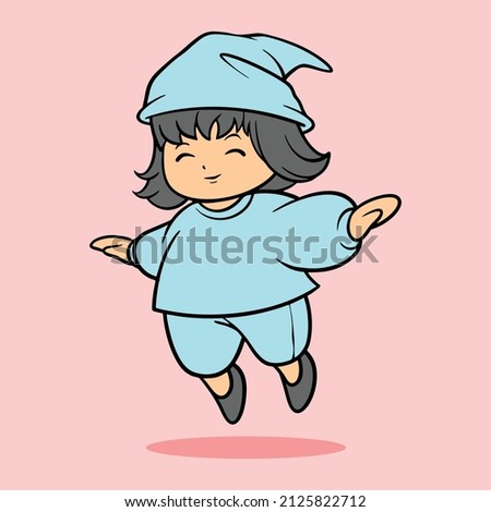 cute girl cartoon for commercial use