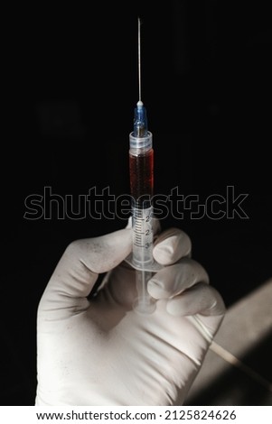 wear a handscoon when doing the injection procedure to keep it sterile