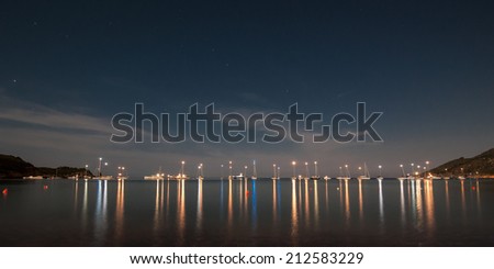 night light in the sea