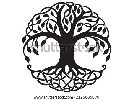 Black Tree of Life. Tattoo Tree of Life