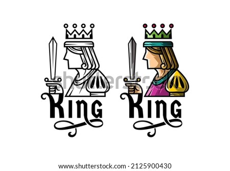 Logo king Vector Illustration Template with Simple Elegant Design Good for Any Industry