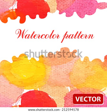 Watercolor vector background. Hand drawing with colored spots and blotches.