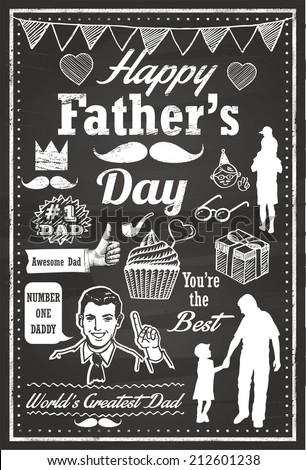 Hand Drawn of Father's Day Icons
