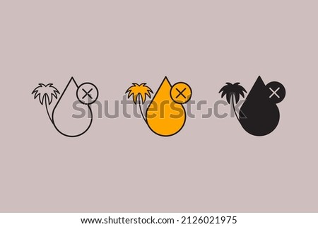 palm oil free icons symbol vector elements for infographic web