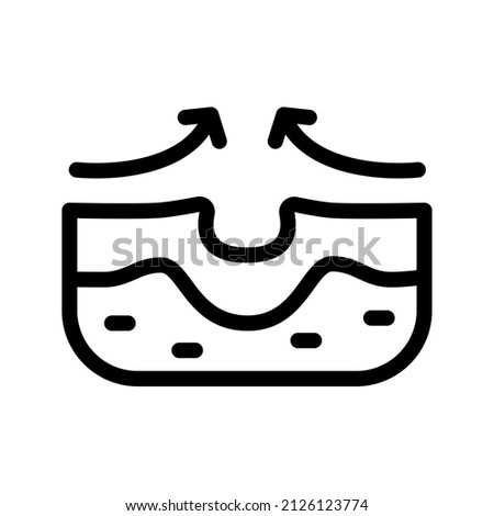 acne care skin dermatology heal skincare epidermis single isolated icon with outline style Royalty-Free Stock Photo #2126123774