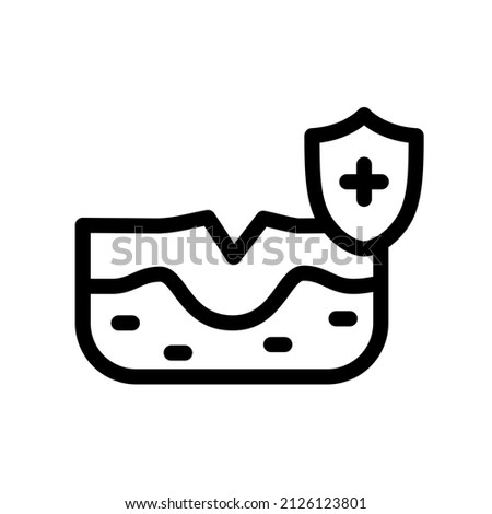 wound heal healthcare epidermis skin dermatology single isolated icon with outline style Royalty-Free Stock Photo #2126123801