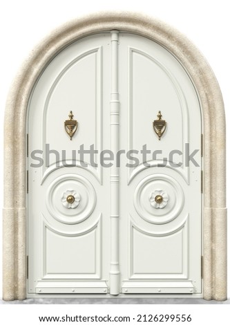 Entrance doors for classic country houses and old houses Royalty-Free Stock Photo #2126299556