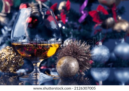 drink and new year decoration