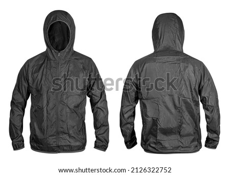 Ultra-Light Rainproof Windbreaker Jacket isolated on white with clipping path Royalty-Free Stock Photo #2126322752