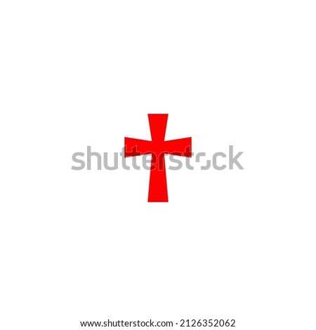 Christian cross on a white background