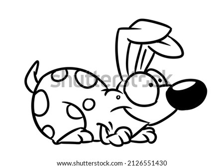 Funny parody dog character animal illustration cartoon coloring