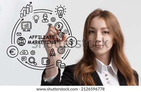 AFFILIATE MARKETING. Business, Technology, Internet and network concept.