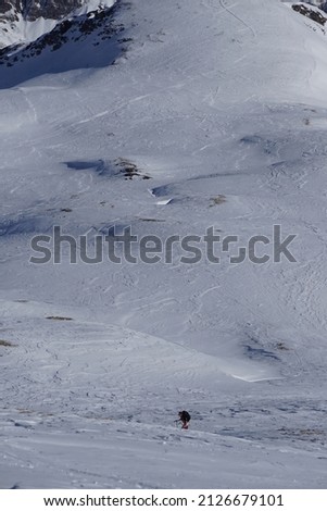 snow pattern on hilly landscape. picture as background 