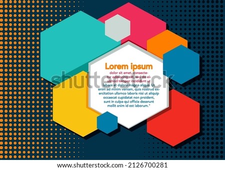 Abstract hexagon background design template illustration