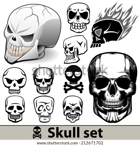 Skull set illustration