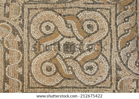 ancient greek mosaic. geometric ornament