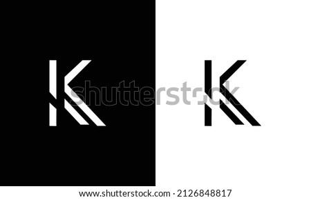 Initial letters K KK linked monogram logo vector.