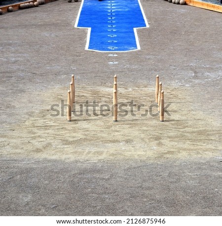Traditional bowling alley of Cantabria, Spain