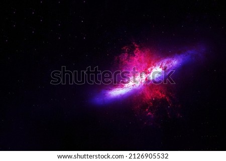 Beautiful galaxy on a dark background. Elements of this image furnished by NASA. High quality photo